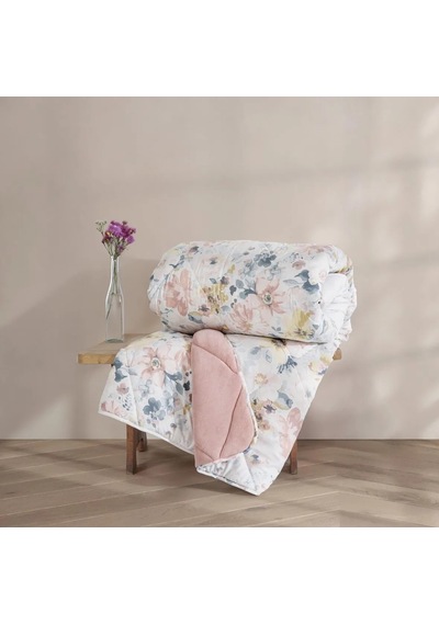 Cotton Box Velvet-dalya Pudra-tek Kiş,yorgan Çift Taraflı 55x215