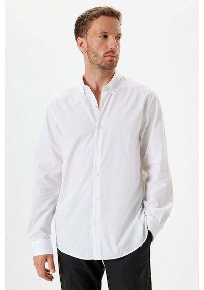 Koton Uzun Kollu Pamuklu Slim Fit Gömlek Beyaz Koton Uzun Kollu Pamuklu Slim Fit Gömlek Beyaz