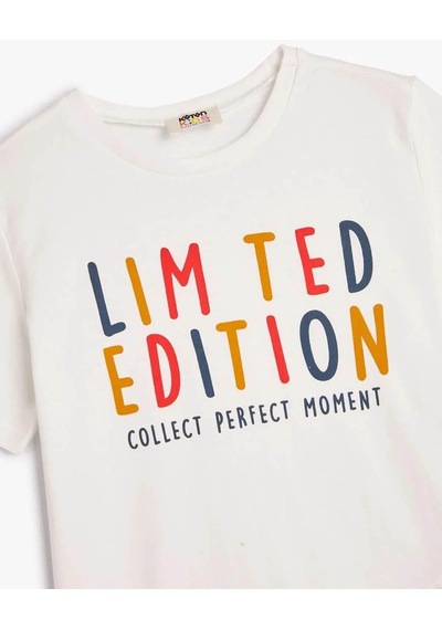 Koton Erkek Çocuk T-shirt Ekru 4skb10041tk 24yy59000113 Y5915 Ekru