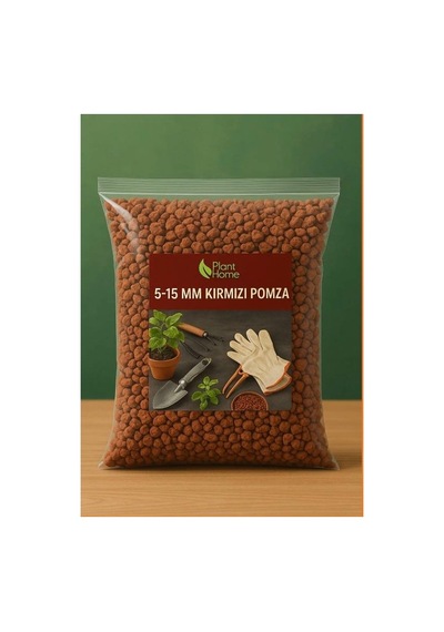 Hüskon Ticaret Plant Home 5 Litre Kırmızı Pomza Taşı 5-15 Mm Volkanik Cürüf Özellikli Ürün 5 L
