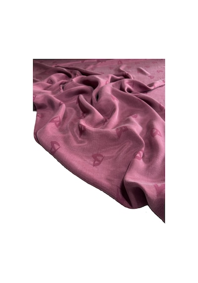 Jakarlı İpek Cupro Kumaş En 140 Cm Parlak Dökümlü Elbise, Gömlek, Kimono, Takım Ve Pantolon 1200 -1 Gül Kurusu Geometrik Desen