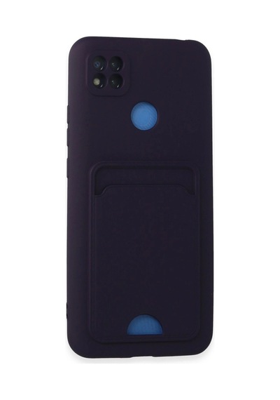 Redmi 9c Kılıf Kelvin Kartvizitli Silikon - Derin Mor İtdark32326