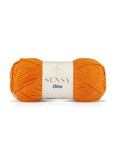 Sensy Chino El Örgü İpi Amigurumi İp Kazak Bluz Hırka Yelek İp Tunik İpi Portakal 100 Gr - 330 M