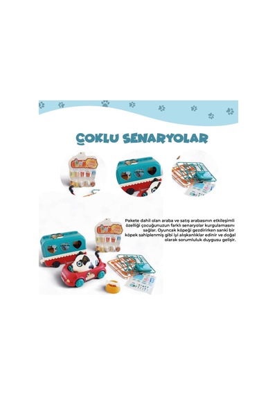 Ogi Mogi Toys Ses Kontrollü Köpek, Araba Ve Atıştırma Arabası Seti