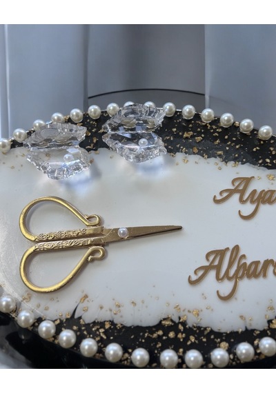 Sincere Gold Söz Nişan Tepsisi Krem