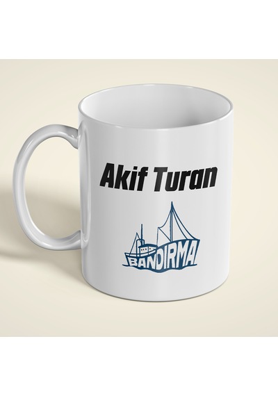 M. Kemal Atatürk Kupa Bardak Beyaz - Beyaz