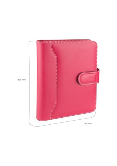 Organizer Ajanda Tarihsiz Kareli 17x22 CM - Fuşya