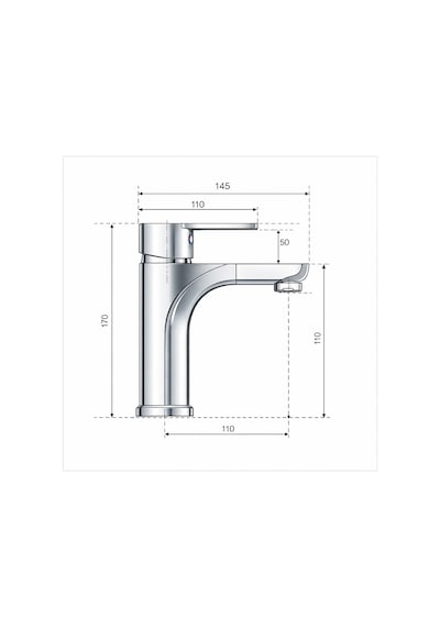 Nuss Velis Lavabo Bataryası Parlak Krom Tek Kollu Banyo Armatürü,n-8501 Siyah