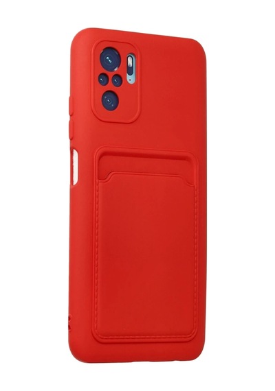 Xiaomi Redmi Note 10s Kılıf Kelvin Kartvizitli Silikon - Kırmızı 0.2M-Çok Renkli