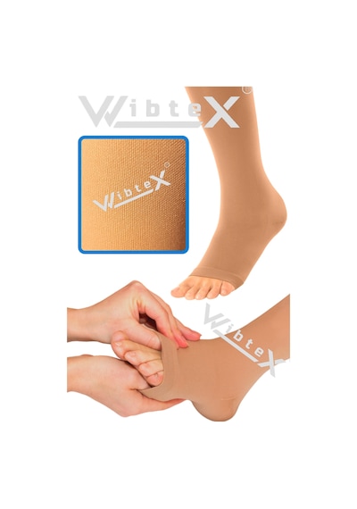 Wibtex Diz Üstü Varis Çorabı Açık Burun TEN RENGİ CCL2 1 Beden Açık Diz Üstü