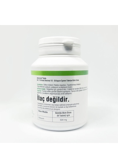 Schüssler Tuzları Actomins Nr 11 Silicea D12 400 Tablet