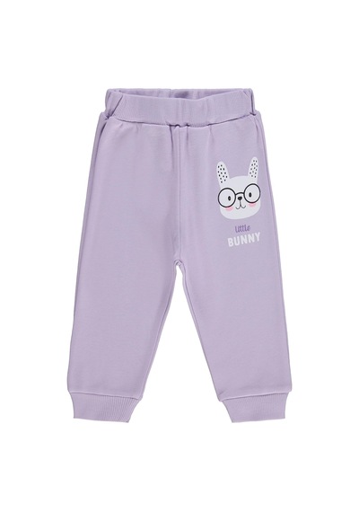 Civil Baby Little Bunny Baskılı 6-18 Ay Tek Alt Bebe - Lila