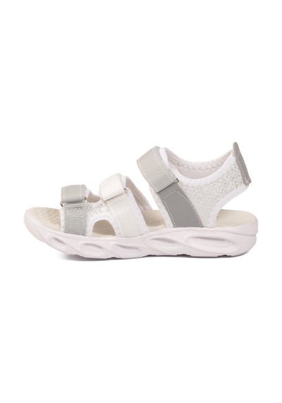 Arzen Beyaz Cırtlı Ortopedik Kız Çocuk Sandalet 26a44 F