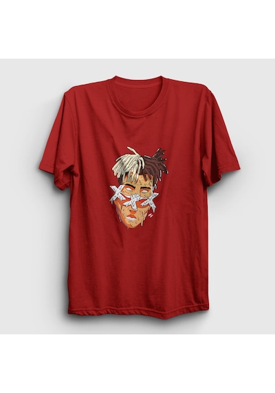 Presmono Unisex Melting Xxxtentacion T-shirt Kırmızı