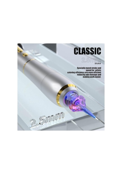 Mast P40 Pmu Gümüş 2.5 Mm Stroke Kablosuz Kalıcı Makyaj Makinesi