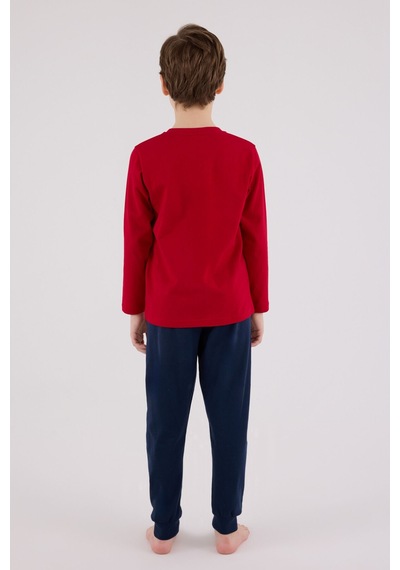 U.S. Polo Assn. U.s. Polo Assn Erkek Çocuk Kırmızı Pijama Takımı 5274-48758 Kırmızı