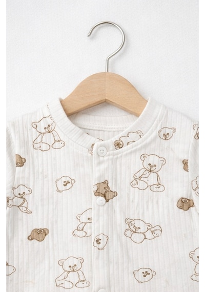 Baby Corner Bebek Pijama Takımı Ekru-kahverengi