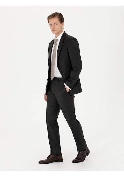 Cacharel Yeşil Slim Fit Yün Karışımlı Kumaş Pantolon Yesıl