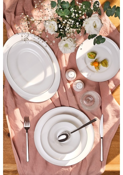 Emsan Alicia Fine Bone 60 Parça 12 Kişilik Yemek Takımı Yuvarlak