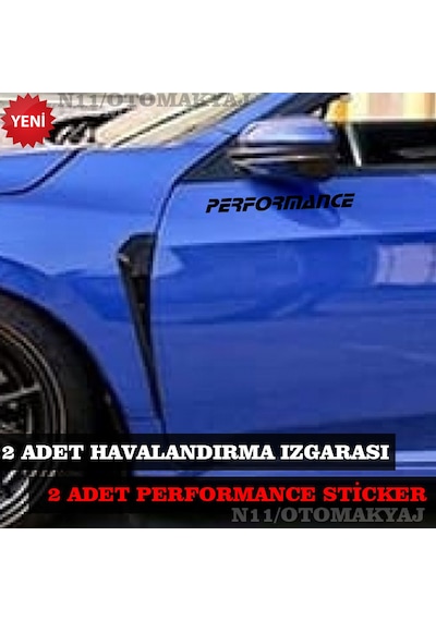 Mazda 626 Çamurluk Havalandırma Izgarası Performans Sticker Siyah