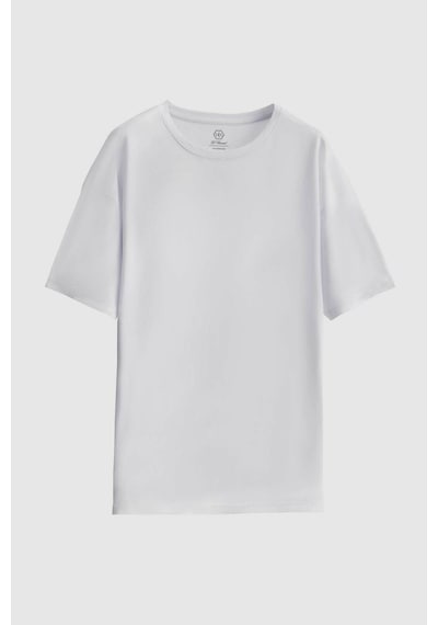 D's Damat Ds Damat Comfort Beyaz %100 Pamuk T-shirt 6HC14ORT02006 Beyaz