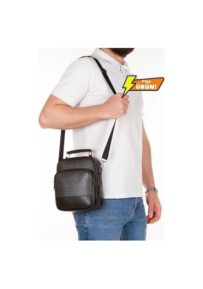 Newish Polo Erkek Omuz Çantası Füme - Erkek Füme