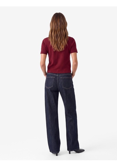 Koton Mürdüm Rengi Triko Hırka Regular Fit Kısa Kollu Bisiklet Yaka Düğmeli Mürdüm 7wak90597ht Mor