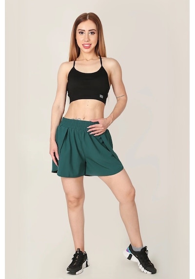 Nature The Brand Yeşil 2in1 Taytlı Spor Şort, Fitness Şortu, Antrenman Şortu,koşu Şort Haki