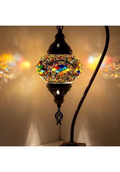Dekoratif GELENEKSEL DESENLİ LOŞ LAMBA MOZAİK ABAJUR