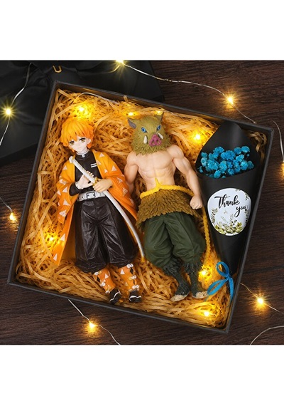 Demon Slayer Zenitsu Agatsuma & Inosuke Hashibira 2'li Anime Figür Seti 15 Cm