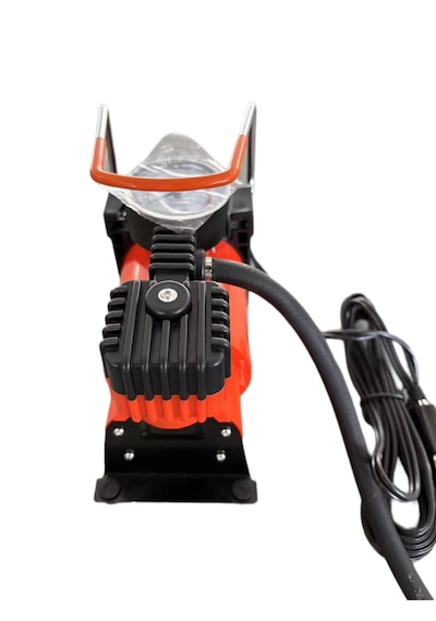 Fk Frıko Metal Lastik Hava Kompresörü 12 Volt 150 Psı Kompresör Bot Yatak Şişirme Pompası Siyah Turuncu