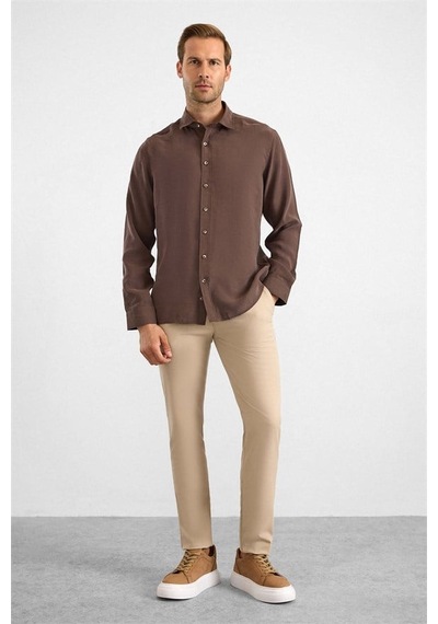 Süvari Koyu Kahve Slim Klasik Yaka Düz Pike Torba Cep Manşetli Kısa Kollu Casual Gömlek Sgm1008400027-kh9 Süvari Koyu Kahve Slim Klasik Yaka Düz Pike Torba Cep Manşetli Kısa Kollu Casual Gömlek Sgm1008400027-kh9