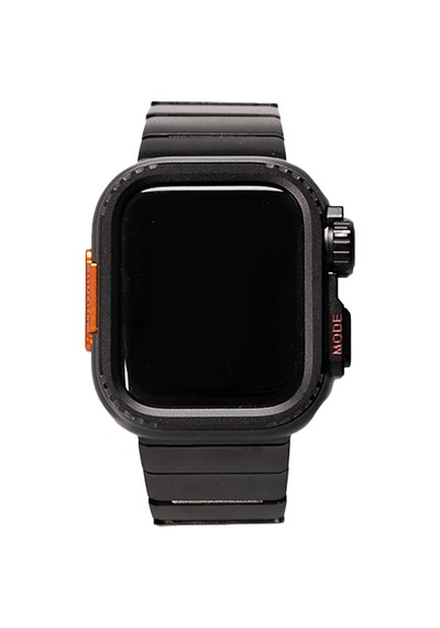 Apple Uyumlu Watch 7 45mm Zore Krd-126 Sert Kasa Koruyuculu Metal Kordon