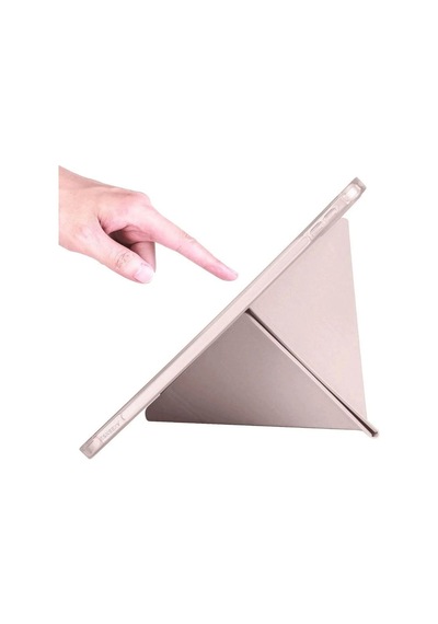 Apple Uyumlu iPad 2022 10.9 10.nesil Kılıf Kalemlikli Mars Tablet Kılıfı - Rose Gold