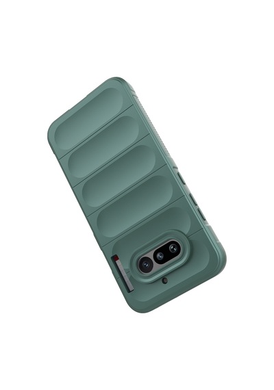 Nothing Phone 4a Kılıf Esnek Tpu Oyuklu Arka Yüzey Tasarımlı Etnik Silikon Kapak Koyu Yeşil