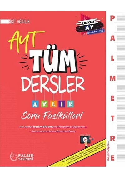 Palme Yks Ayt Tüm Dersler Eşit Ağırlık Palmetre Aylık Soru Fasikü