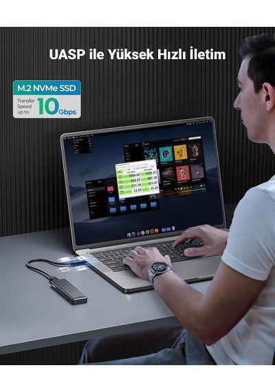 Lexroo Usb3.1 Gen2 10gbps M.2 Nvme Ssd Disk Kutusu Alüminyum