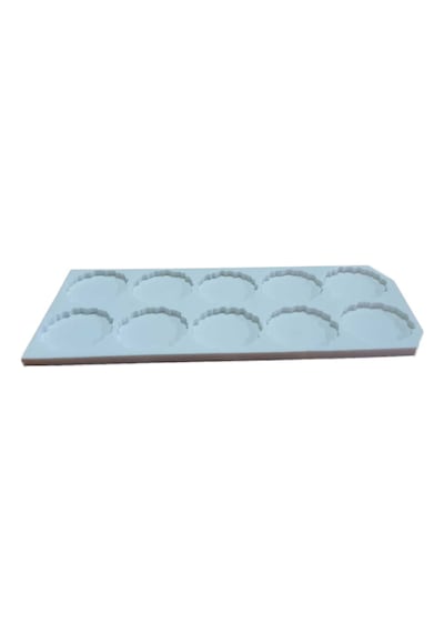 Epoksi Silikon Kalıp Tırtıklı Kenar Magnet Kalıbı 5.8 Cm 10 Lu