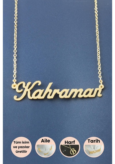 Kahraman İsimli Kolye Sarı