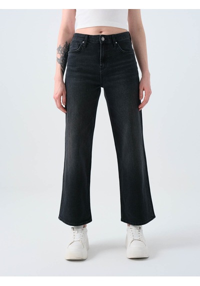 Loft Bella Regular Fit Siyah Kadın Jean Pantolon Lf2038792 Siyah