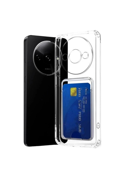 Redmi A3 4g Kılıf Kart Şeffaf Silikon - Şeffaf İtdark3284