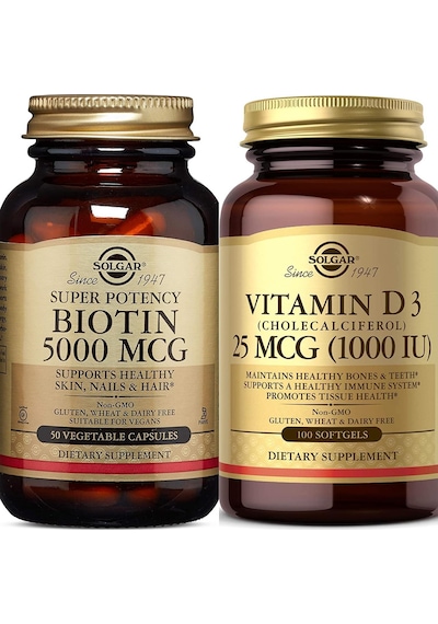 Solgar Biotin 5000 Mcg 50 Kapsül Solgar Vitamin D3 1000 Iu 100 Ta