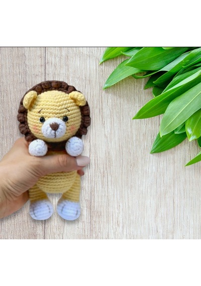 Amigurumi minik Sevimli Aslan Oyuncak Uyku Arkadaşı