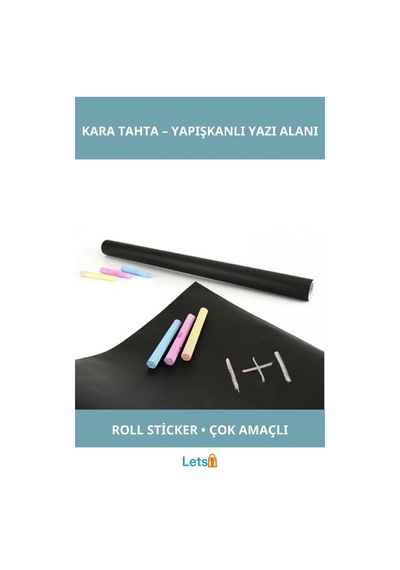 Yapışkanlı Kara Tahta Sticker 30cmx100cm Suya Dayanıklı Eğitim Araçları Çok Renkli