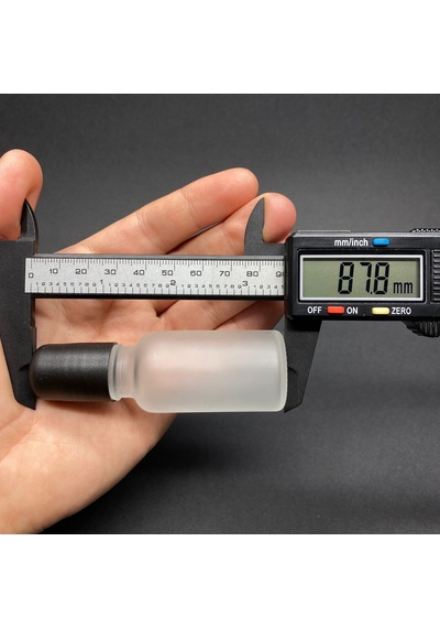 20 Ml Buzlu Cam Roll On Şişesi , Siyah Kapaklı Cam Esans Şişesi 20 Cc X 3 Adet