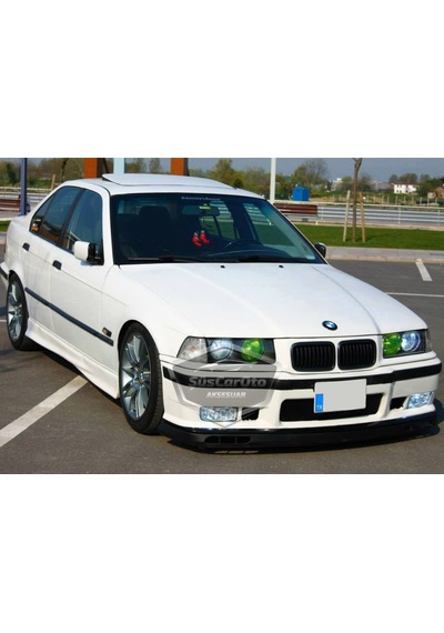 Bmw 3 Serisi E36 1990-2000 Uyumlu Üniversal Laguna Lip Esnek Ön Lip 2 Parça Tampon Altı Dil Karlık Ön Ek 00 Şüscaroto Aksesuar
