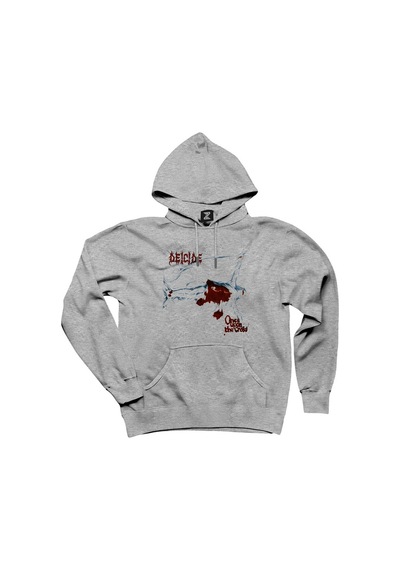 Deicide Once Upon the Cross Gri Kapşonlu Sweatshirt Hoodie Gri