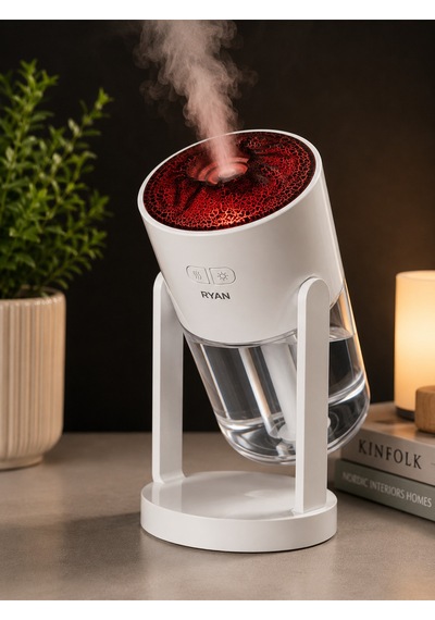 Volkan Efektli Nemlendirici 280ml Led Işıklı Ultrasonik Hava Nemlendirici Sessiz Aroma Difüzör Rt-hm30