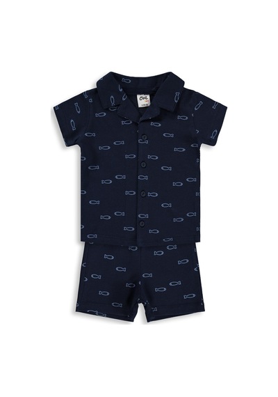 Civil Baby Balık Empirme 6-18 Ay Takım - Lacivert