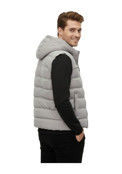 Dynamo Erkek Kapüşonlu Spor Yelek 4021 Bgl-st04900 Taş